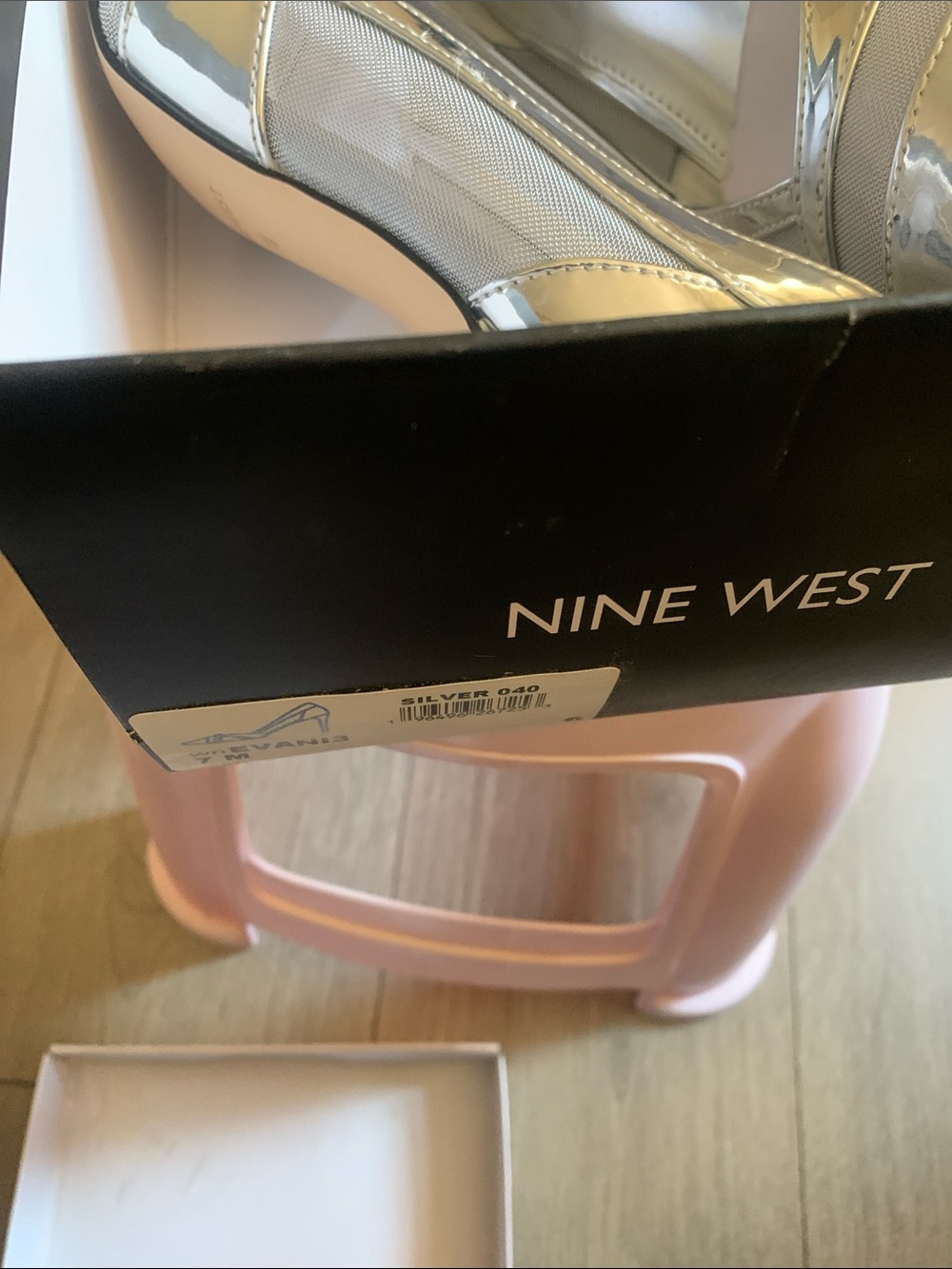 Nine West Metallic Silver Pointed-Toe Pumps - Picture 7 of 7
